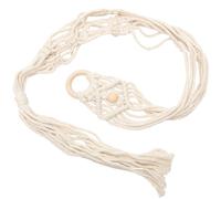 PRETYZOOM Macrame Guitar Hanger Wall Mount with Cotton Rope for Ukulele and Acoustic Guitar Install Decorative Instrument Holder for Home Versatile Boho Style Wall Hook and Flowerpots