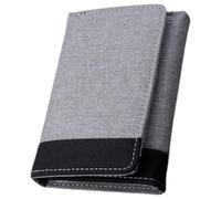 PRETYZOOM Mens Small Canvas Folding Wallet with Multiple Compartments Credit Card Holder and Organised Storage Travel-Friendly Card Case Wallet for Drivers and Business