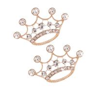 PRETYZOOM Metal Crown Car Air Freshener Vent Clips Set Decorative Car Accessories for Women Decor 2pcs