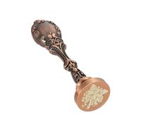 PRETYZOOM Metal Handle Wax Seal for DIY Scrapbooking Elegant Copper Peacock Design with Interchangeable Heads for Invitations Envelopes Craft and Decorative Paper Projects