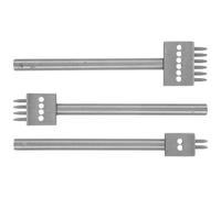PRETYZOOM Metal Leather Punch Tool Set with Stamping for Leather Working 3pcs Suitable for Crafting and Bags