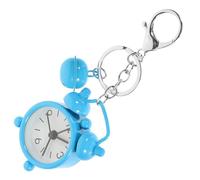 PRETYZOOM Mini Alarm Clock Keychain Sky-blue with Creative Key Pendant Design Portable Bag Charm for Students Key Holder Accessory Silent Battery Operated Alarm for Everyday Use