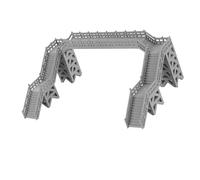 PRETYZOOM Mini Footbridge Model Scale HO Gauge Footbridge Sturdy Decoration for Model Railways Lifelike Train Scenery Prop Grey
