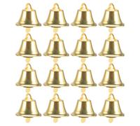 PRETYZOOM Mini Gold Bells Craft Bells with Top Hole for Diy Bell Pendant Wind Chime Making Christmas Tree Decorations Wreaths Doors Parties and Pet Collar Ornament 1.50 X 1.20 X 1.20 cm