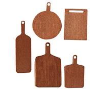PRETYZOOM Mini House 5pcs Simulated Chopping Board Kitchen Mini Cutting Board Wooden Toy Model Micro Scene Decoration
