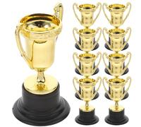 PRETYZOOM Mini Plastic Trophies Base, Gold Award Trophy Cups for Boys and Sports Awards, Graduation Parties, Classroom Rewards, Competition Prizes