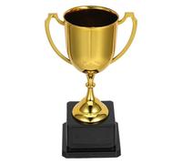 PRETYZOOM Mini Plastic Trophy Awards with Lidfree Design Portable Golden Trophy Cups for Schools and Tournaments for Sports Field Day and Participation Rewards