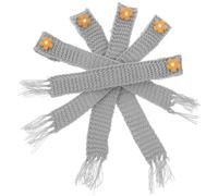 PRETYZOOM Mini Scarf Doll Accessory 5Pcs Adjustable Knitted Tiny Scarf for Dolls Craft DIY Mini House Decoration Christmas Ornament