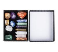 PRETYZOOM Multi-Function Portable Energy Stones for Yoga Practice, Natural Crystal Stones Set Massage Function for Meditation