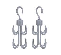 PRETYZOOM Multifunction Rotating Eight Hooks and Shoes Organizing 2 Pcs Hanging Rack Practical Pp Material with 360 Degree Rotating Design and Jewelry and Scarves for Home Use for Hats