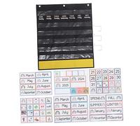 PRETYZOOM My First Calendar for Kids Number Pocket Chart Weather Calendar for Kids Cognitive Development