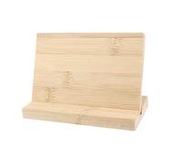 PRETYZOOM Natural Bamboo Display Board with Base Desktop Payment Code and Business Identification Stand Renewable Solid Construction for Restaurants Trade Shows and Retail Use