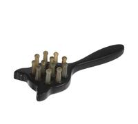 PRETYZOOM Natural Cowhorn Cat-shaped Paddle Detangling Comb for Women Anti-static Scalp Massage Brush with Meridian Therapy Handmade Hair Care Tool for Frizz Reduction and Gentle Grooming