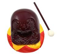 PRETYZOOM Natural Woodblock Percussion Instrument with Wood Stick Buddhist Musical Plaything for Meditation and Early Education Clear Crisp Sound Gift for Enthusiasts