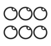 PRETYZOOM Noise-Reducing Silicone Dog Tag Covers 6Pcs Black Flexible Silencers for Military and Pet Tags Suitable for Outdoor and Everyday Activities