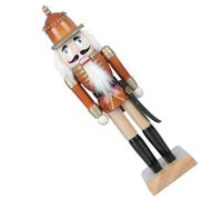 PRETYZOOM Nutcracker Christmas Figurine, Brown Soldier Nutcracker Pastel Decor Sweet Figures Puppet Collectible Holiday Decor Xmas 25cm
