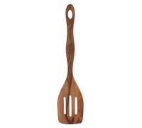 PRETYZOOM Olive Wood Wok Spatula, Nonstick Slotted Turner, Long Handle Flat Flipper for Stirring Frying and Flipping, Kitchen Cooking Utensil