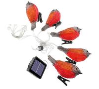 PRETYZOOM Outdoor Garden Solar Lights Robin Bird Shape Lamp String Led Decoration Lamp for Home Festival