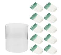 PRETYZOOM Outdoor Gas Light Mantle Replacement Set with Large Green Preformed Mantles and Universal Propane Lamp Shade for Camping Lanterns, Hiking Kerosene Lamps, and Outdoor Use