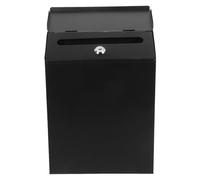 PRETYZOOM Outdoor Mailbox Wall Mount Made of Sturdy Black Iron, Decorative Wall Mailbox with Lock for Collecting Letters, for Porch Or Door, Combining Simple and Elegant Country-style Design