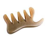 PRETYZOOM Ox Horn and Smooth Edges with Ergonomic Design Acupuncture Guasha Comb Tail Shape Scraping Massager for Face and Neck, Massage Tool the Elderly