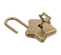 PRETYZOOM Padlock Mini Lock Stylish Zinc Alloy Five-Pointed Star with Key Anti-Theft and DIY Decoration, Wear Resistant and Easy to Carry for Reliable Protection for Notebook