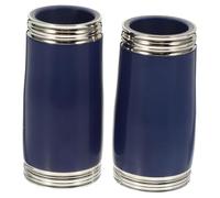 PRETYZOOM Pair of Abs Dark Blue Clarinet Barrel Tuning Tubes, Wind Instrument Pitch Adjustment Accessory for Woodwind Musical Instruments, Compact Clarinet Pitch Supply