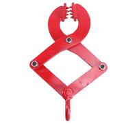 PRETYZOOM Pallet Puller Clamp Heavy Duty Steel Pallet Grabber with Strong Pulling Capacity Red Industrial Unloading Tool for Warehouses and Shipping Facilities