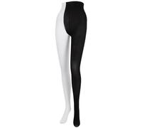 PRETYZOOM Pantyhose Stockings Tights For Women Girls Kids Women Stocking Tights Two Toned Jester for Christmas Party Carnival Fiesta Party Double Color AB Splice Left Right Stockings