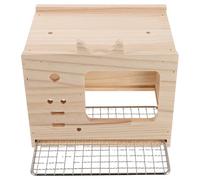 PRETYZOOM Parrot Breeding Box Natural Wood Box Nesting House for Parrots and Lovebirds, All-season Bird Cage Nest with Easy-maintenance Design for Households