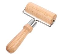 PRETYZOOM Pastry Making Rolling Pin Dough Roller Pin 7.07x4.13x1.45in Wooden Handle Stainless Steel Multi-Functional Ergonomic Design Home Baking Cooking Tool