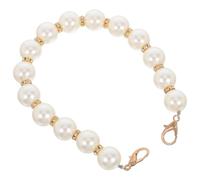 PRETYZOOM Pearl Bag Chain Replacement Gold Buckle, 30Cm DIY Pearl Chain Strap for Handbags and Luggage, Purse and Clutch Accessory