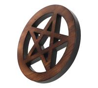 PRETYZOOM Pentagram Wooden Tray Pentagram Decor Solid Wood Star Ornament Retro Artistic Wall Hanging Versatile Use for Tabletop Ceremony