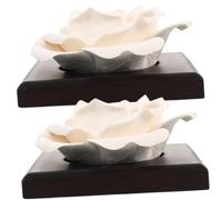 PRETYZOOM Perfume Diffuser Unique Design Ceramic 2pcs Rose Shaped Portable Air Freshener Decor round Corners to Freshen The Air for Room and Car in Bedroom Or Living Room