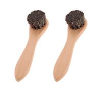 PRETYZOOM Pet Bath Brush for Small Pets 2Pcs Soft Bristle Wooden Handle Hamsters Guinea Pigs and Rabbits Comfortable to Hold Grooming Tool for Sensitive Skin