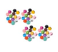 PRETYZOOM Pet Bells Delicate Iron Craft Bells 40pcs Decorative Multi-function Random Color with Candy- Painted Finish for Puppy and Cat for Christmas and Hotel Decorations