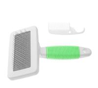 PRETYZOOM Pet Dematting Comb for Dogs and Cats with Light Green Abs and Metal Material, Versatile Use Grooming Brush That Improves Fur Condition, for Detangling and Removing Mats