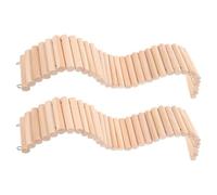 PRETYZOOM Pet Ladder Daily Activities and Supports Overall Well-being 2pcs for Small Animals and Hamsters Wooden Daily Activities and Supports Overall Well-being Suitable for Small Animal