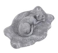 PRETYZOOM Pet Memorial Headstone Resin Stone Garden Decoration Home Decoration Delicate Natural Texture Beautiful Pet Grave Marker for Courtyard Outdoor