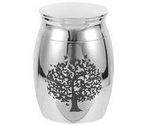 PRETYZOOM Pet Urns for Cats Medium Urn Ashes Keepsake Jar Simple Style Stainless Steel Can Be Opened Easy to Use Lightweight Funeral Storage Container