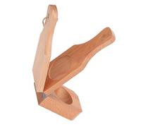 PRETYZOOM Plantain Cup Tostone Press Manual Potato Masher Wood Kitchen Tool with Convenient Handle Khaki Color Round Edges for Kitchen and Party Use