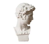 PRETYZOOM Plaster Statue Head for Artist Sketching Realistic Human Figurine Tabletop Decor for Home Office Display