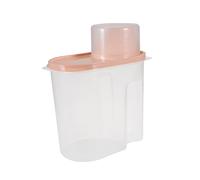 PRETYZOOM Plastic Grain Storage Container with Lid 1.9l, Small Pink Sealed Cereal Canister for Kitchen Dry Food Storage and Grain Preservation