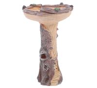 PRETYZOOM Platform Bird Feeder Bird Bath Bowl Resin Creative Shaped Decorative Tray Floor or Tabletop Use Yard Props