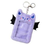 PRETYZOOM Plush Id Card Holder Clip Winged Demon Design, Sturdy Card Sleeve for Student Use and Photo Protection