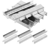 PRETYZOOM Pneumatic Narrow Crown Staples Lightweight Carbon Steel Metal Staples 1000pcs Flat Type for Woodworking Professional Use for Heavy Duty Woodwork