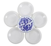 PRETYZOOM Porcelain Ceramic Mixing Trays Set for Watercolor Gouache Painting Palette for Artists Easy-clean Multi-purpose Paint Holder for Art Students and Professionals