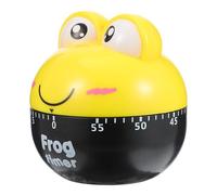 PRETYZOOM Portable Cartoon Frog Kitchen Timer in Yellow with Abs Material, Mechanical Cooking Time Reminder Tool for Home Use and Effective Time Management Planning