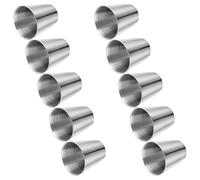 PRETYZOOM Portable Drinking Tumblers 10pcs Stainless Steel Whiskey Shot Cups 70ml Each with Compact Portability and Easy to Maintain Design, for Picnics and Casual Occasions