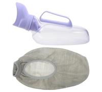 PRETYZOOM Portable Female Urinal 40oz Spill Proof with Ergonomic Curved Opening and Raised Splash Guard, Shatter-Resistant Plastic for Bedridden Women, for Home Care and Travel Use